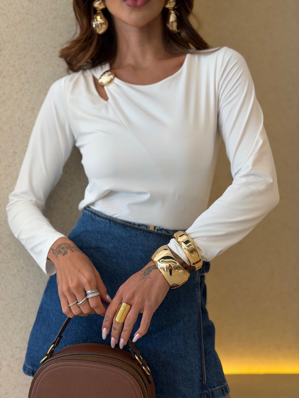 BLUSA IVANA METAL OFF