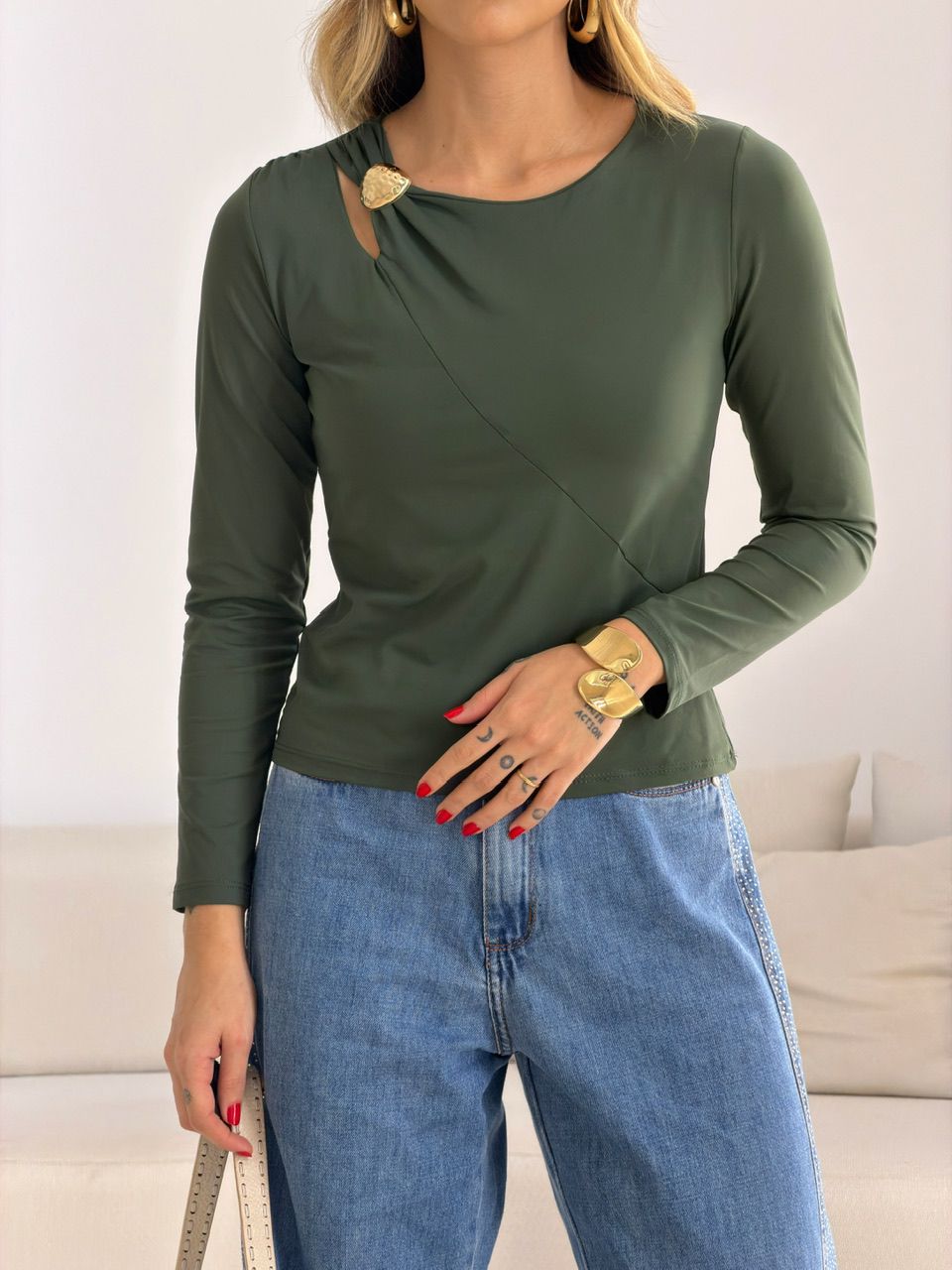 BLUSA IVANA METAL VERDE