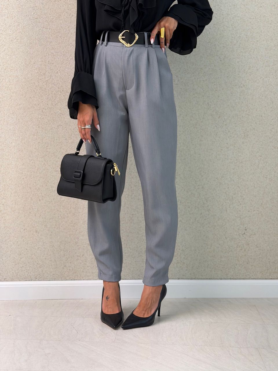 CALÇA KATARINE CENOURA CINZA