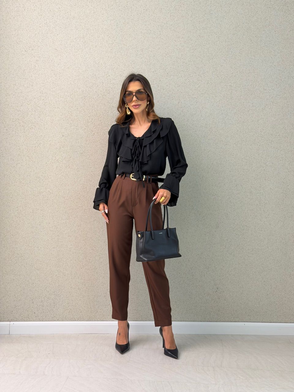 CALÇA KATARINE CENOURA MARROM