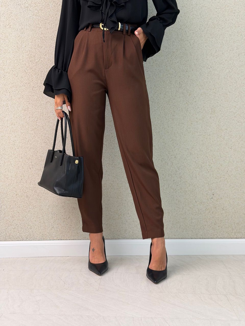 CALÇA KATARINE CENOURA MARROM