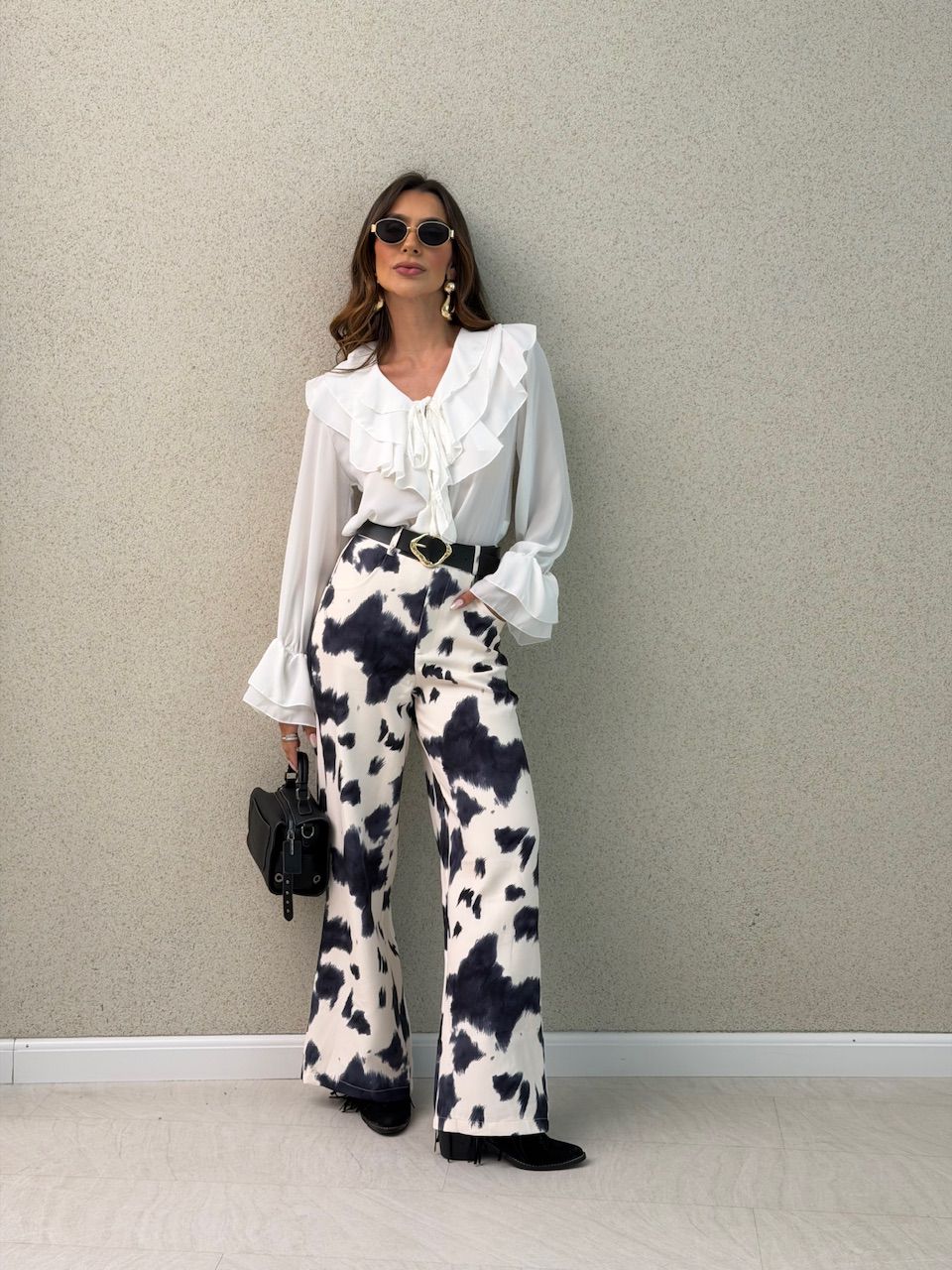 CALÇA MELINA VACA MARINHO