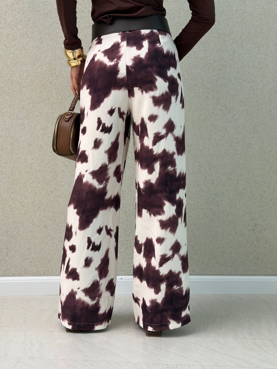 CALÇA MELINA VACA MARROM