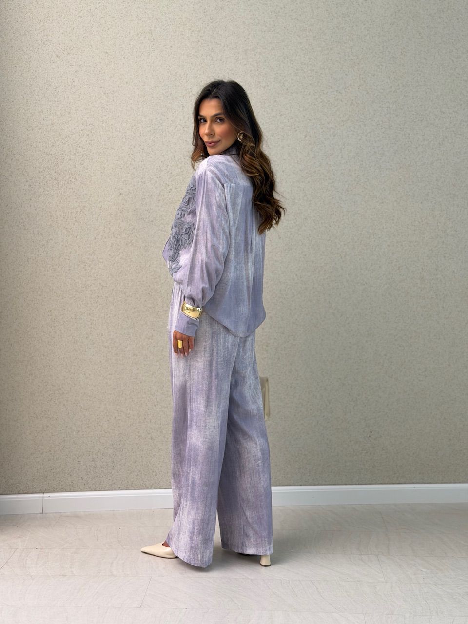 CONJUNTO KÁTIA CAMISA CINZA