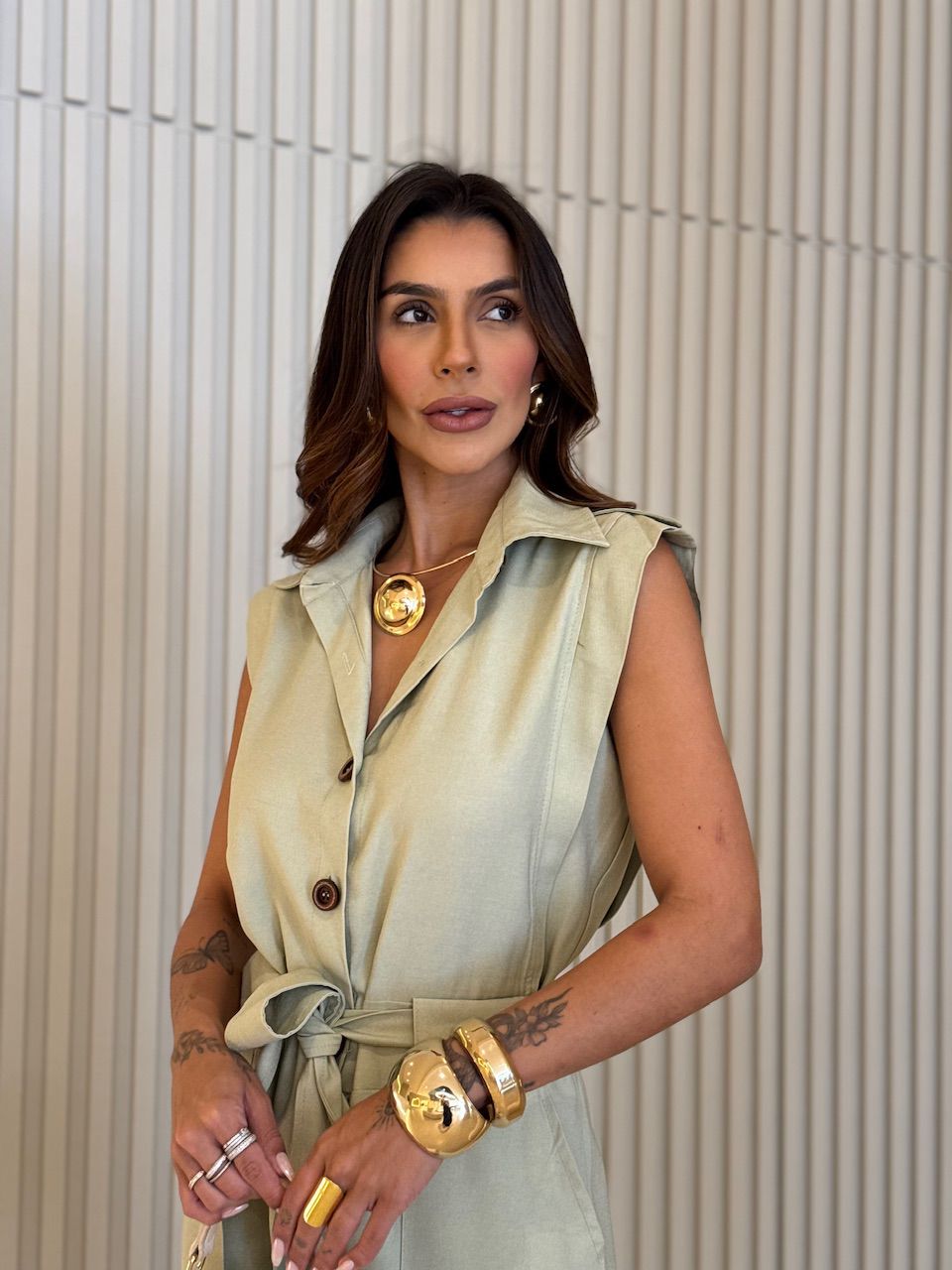 MACACÃO SANDRA FAIXA MENTA