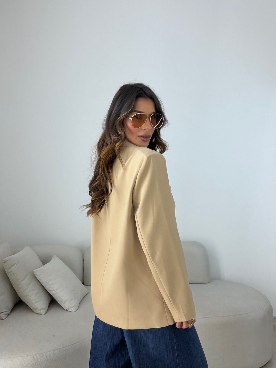 BLAZER CHLOE FORRADO AREIA