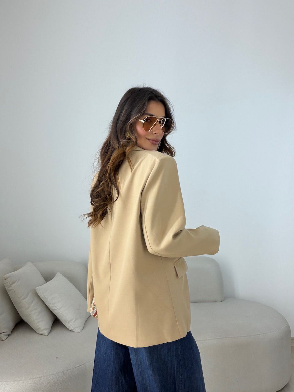 BLAZER CHLOE FORRADO AREIA