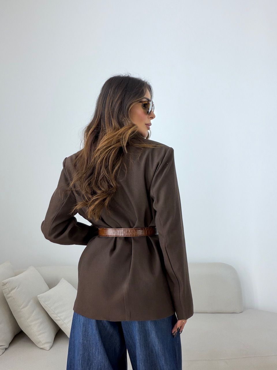 BLAZER CHLOE FORRADO CAFÉ