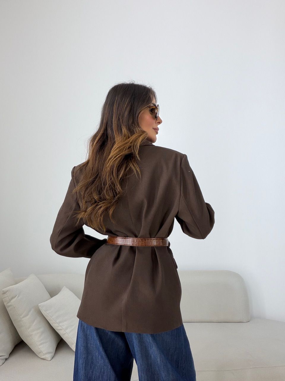 BLAZER CHLOE FORRADO CAFÉ
