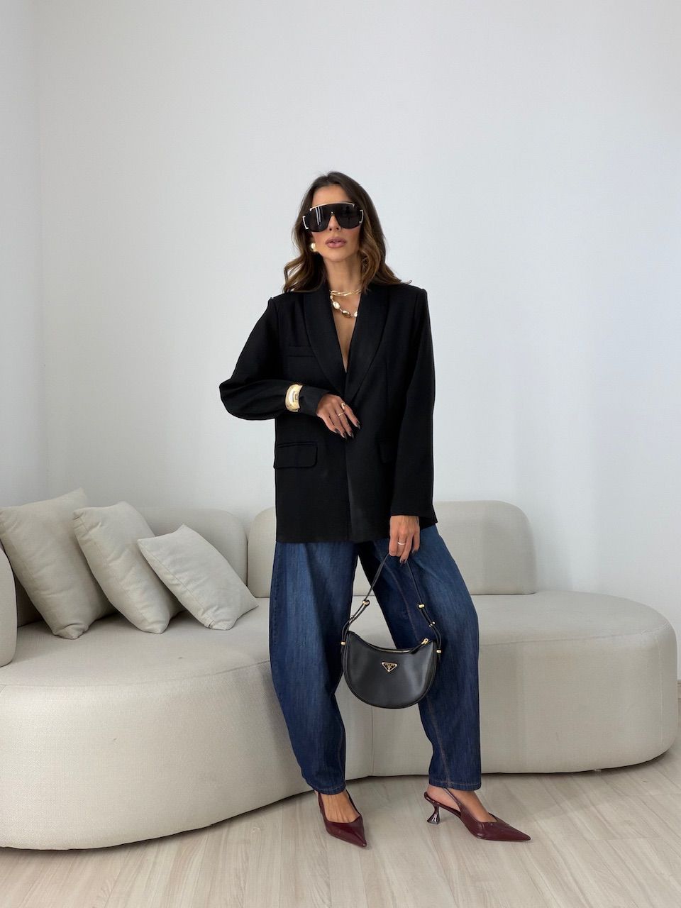 BLAZER CHLOE FORRADO PRETO