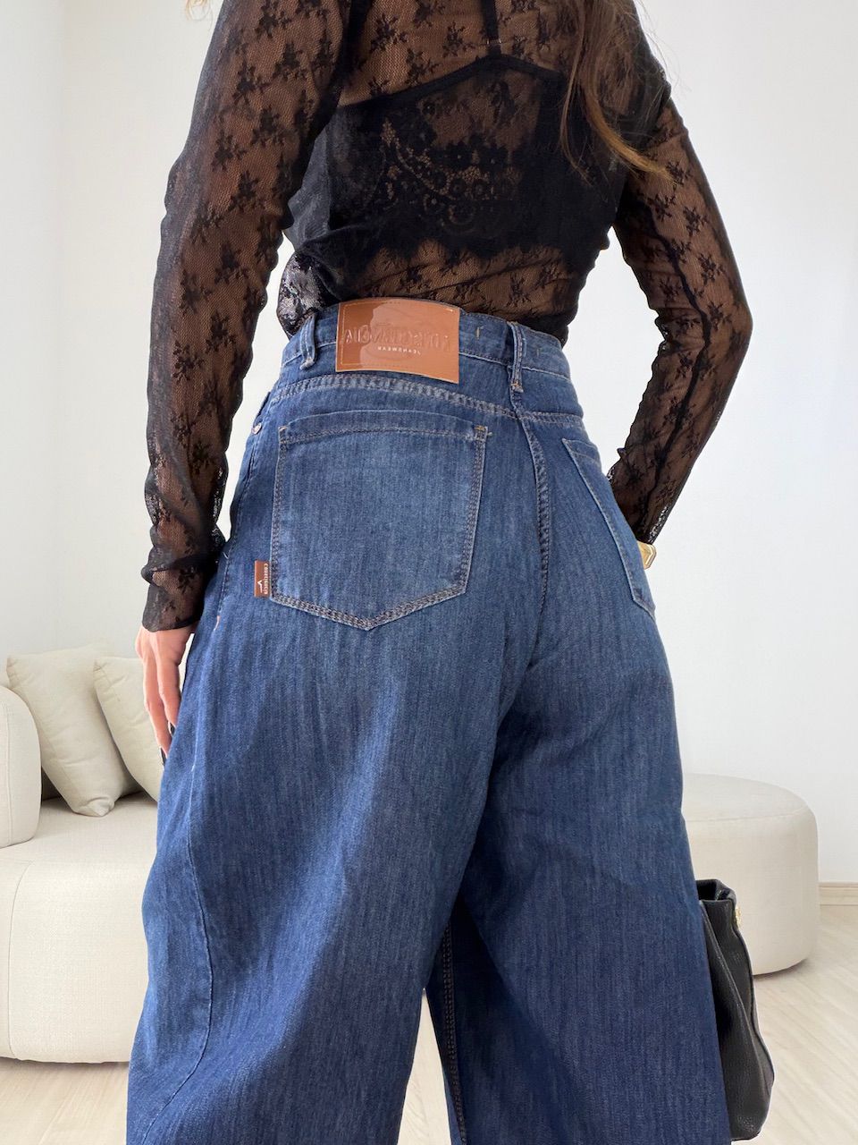 CALÇA THAYNA BALLOON JEANS ESCURO