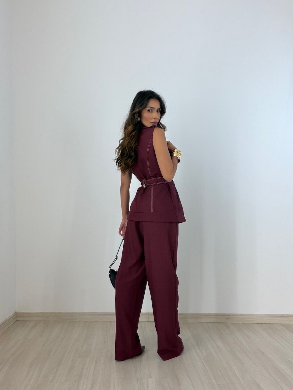 CONJUNTO HELOISA CALÇA VINHO