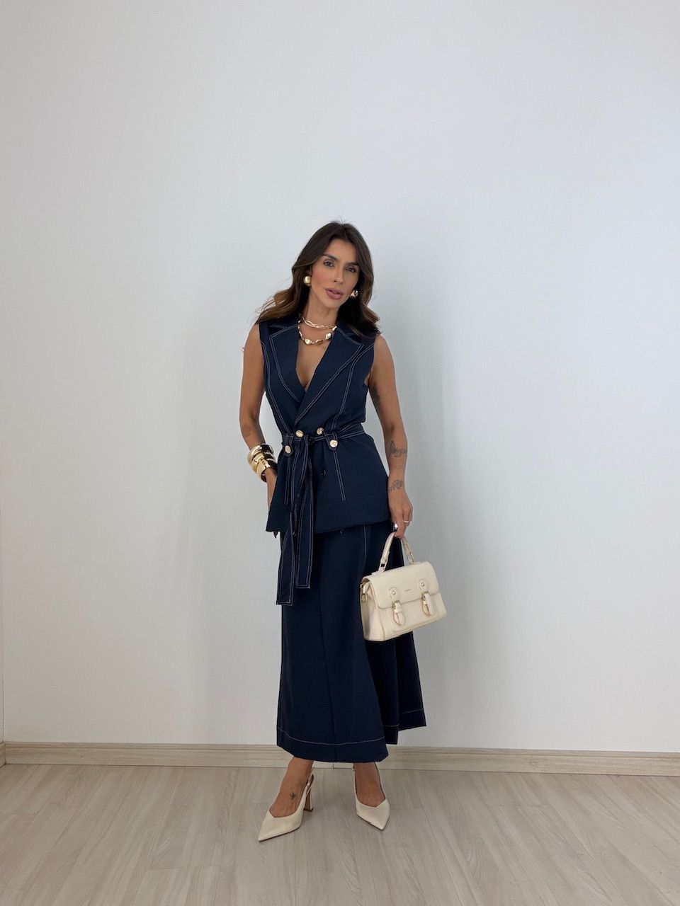 CONJUNTO JADE SAIA MARINHO - 0077360055 - CAROLLA FERRARO