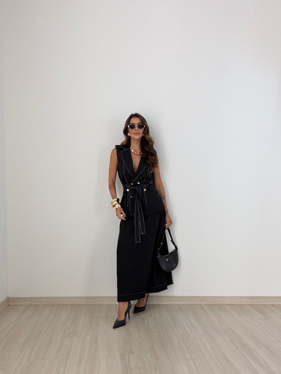 CONJUNTO JADE SAIA PRETO - 0077360032 - CAROLLA FERRARO