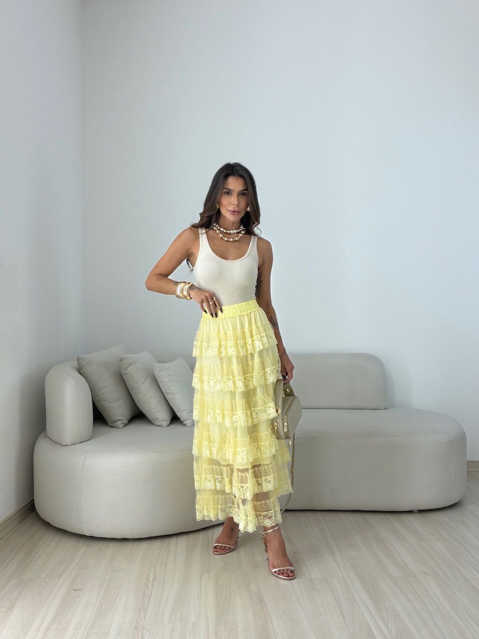SAIA CAROLINE RENDA AMARELA
