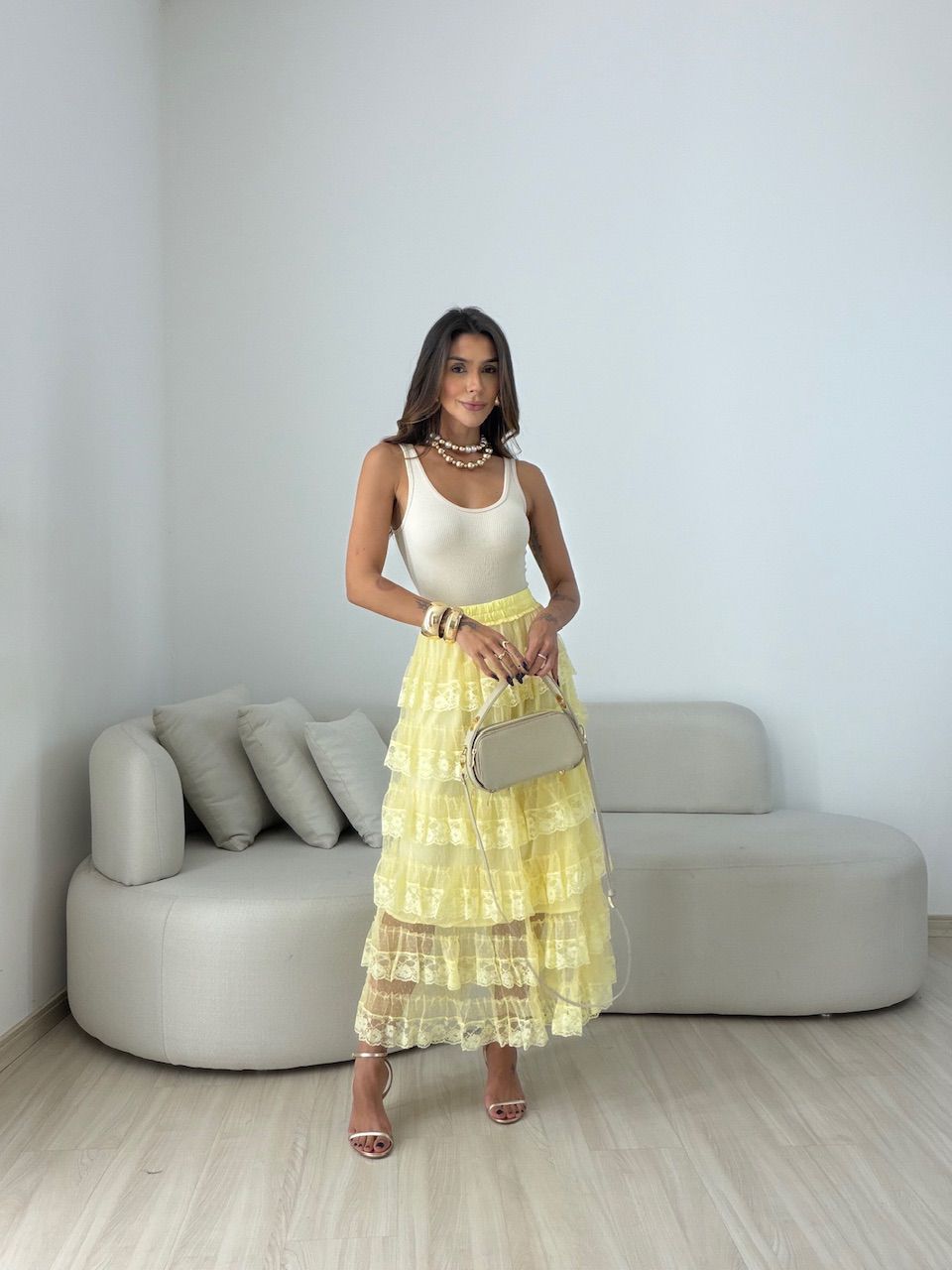 SAIA CAROLINE RENDA AMARELA