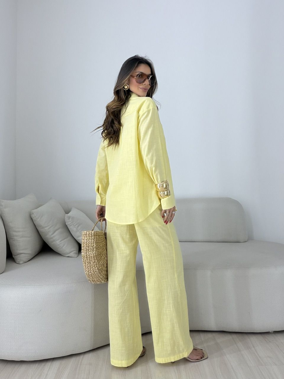 TRIJUNTO VANDA CALÇA AMARELO