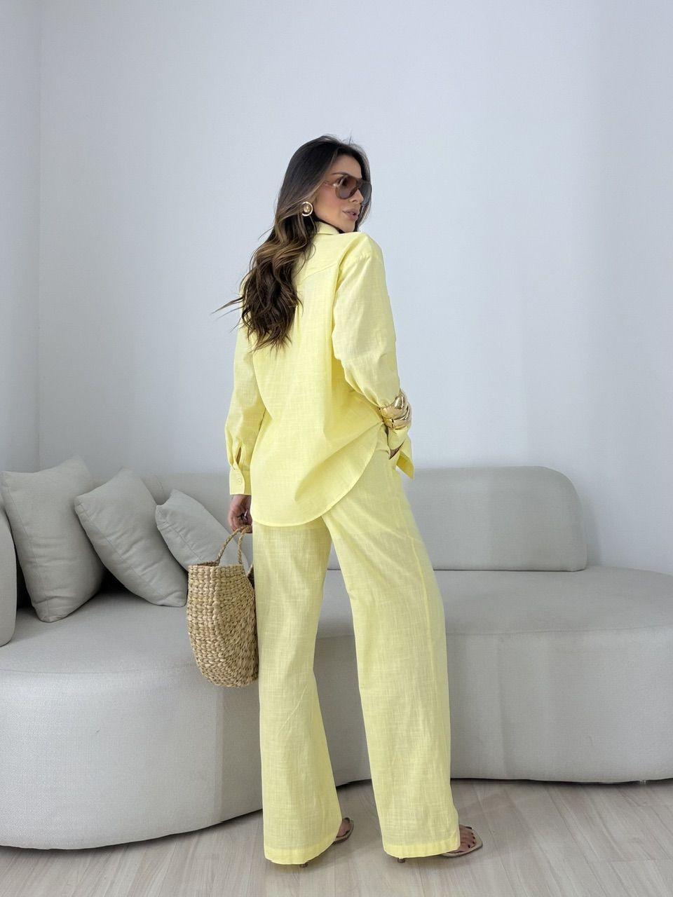 TRIJUNTO VANDA CALÇA AMARELO