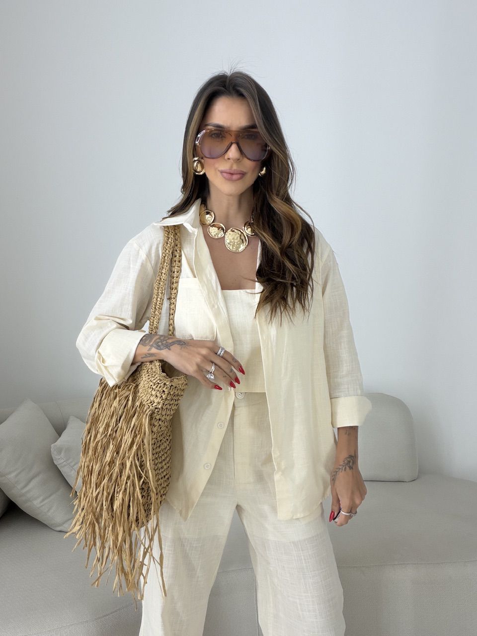 TRIJUNTO VANDA CALÇA AREIA
