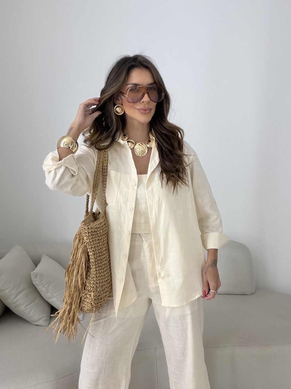 TRIJUNTO VANDA CALÇA AREIA