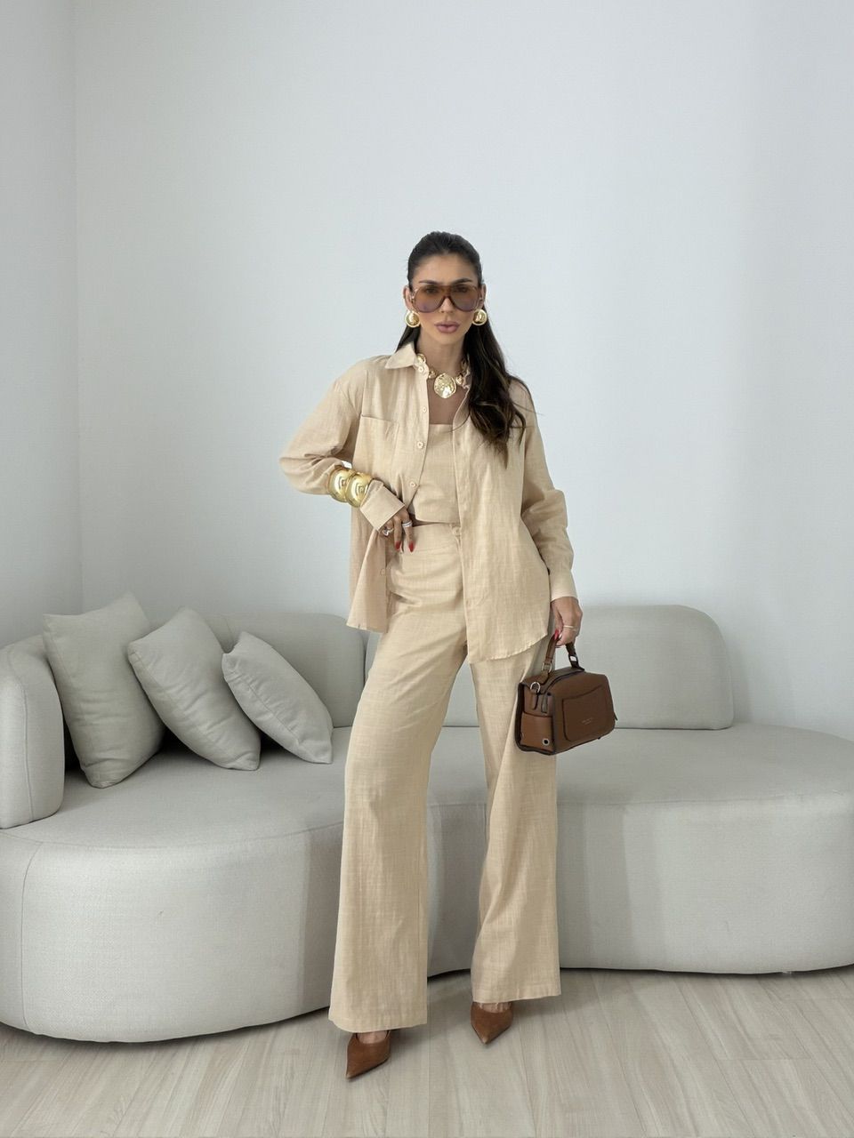 TRIJUNTO VANDA CALÇA NUDE - 0079950049 - CAROLLA FERRARO