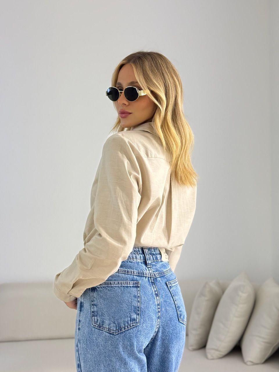 CAMISA LUCIA LISA AREIA