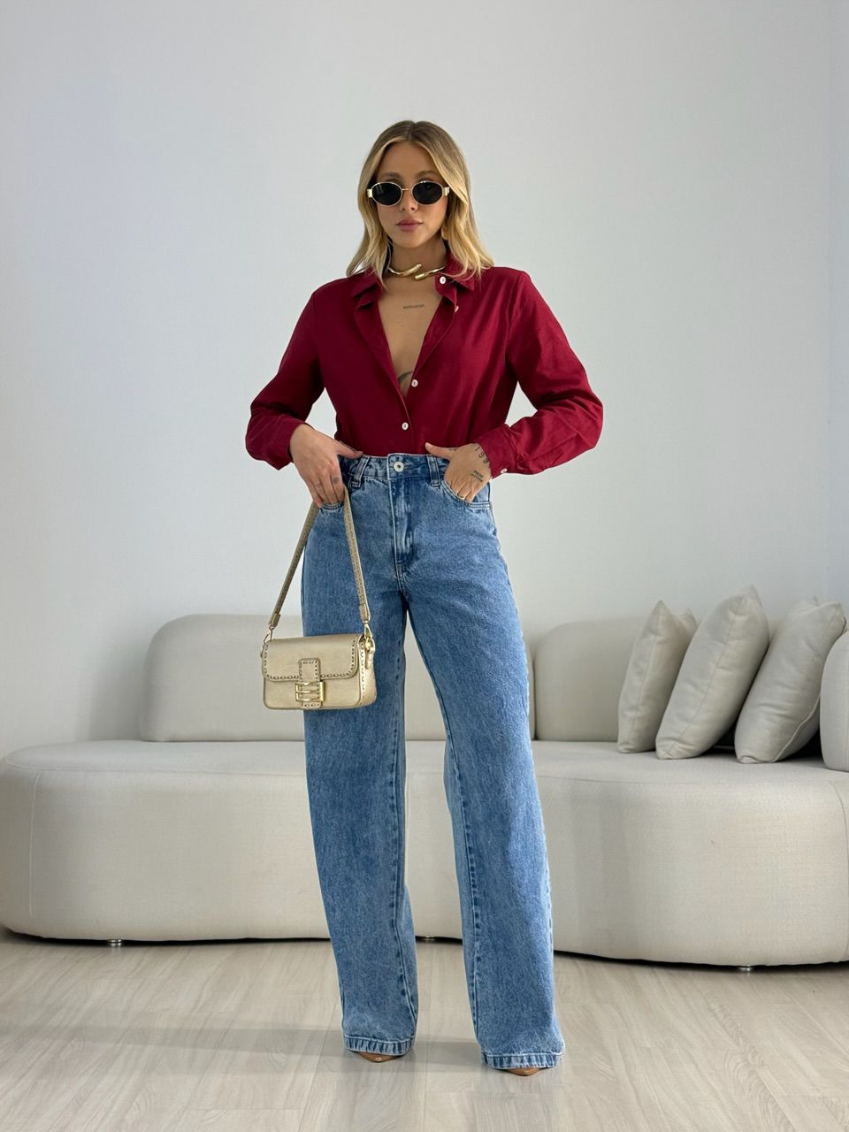 CAMISA LUCIA LISA VINHO