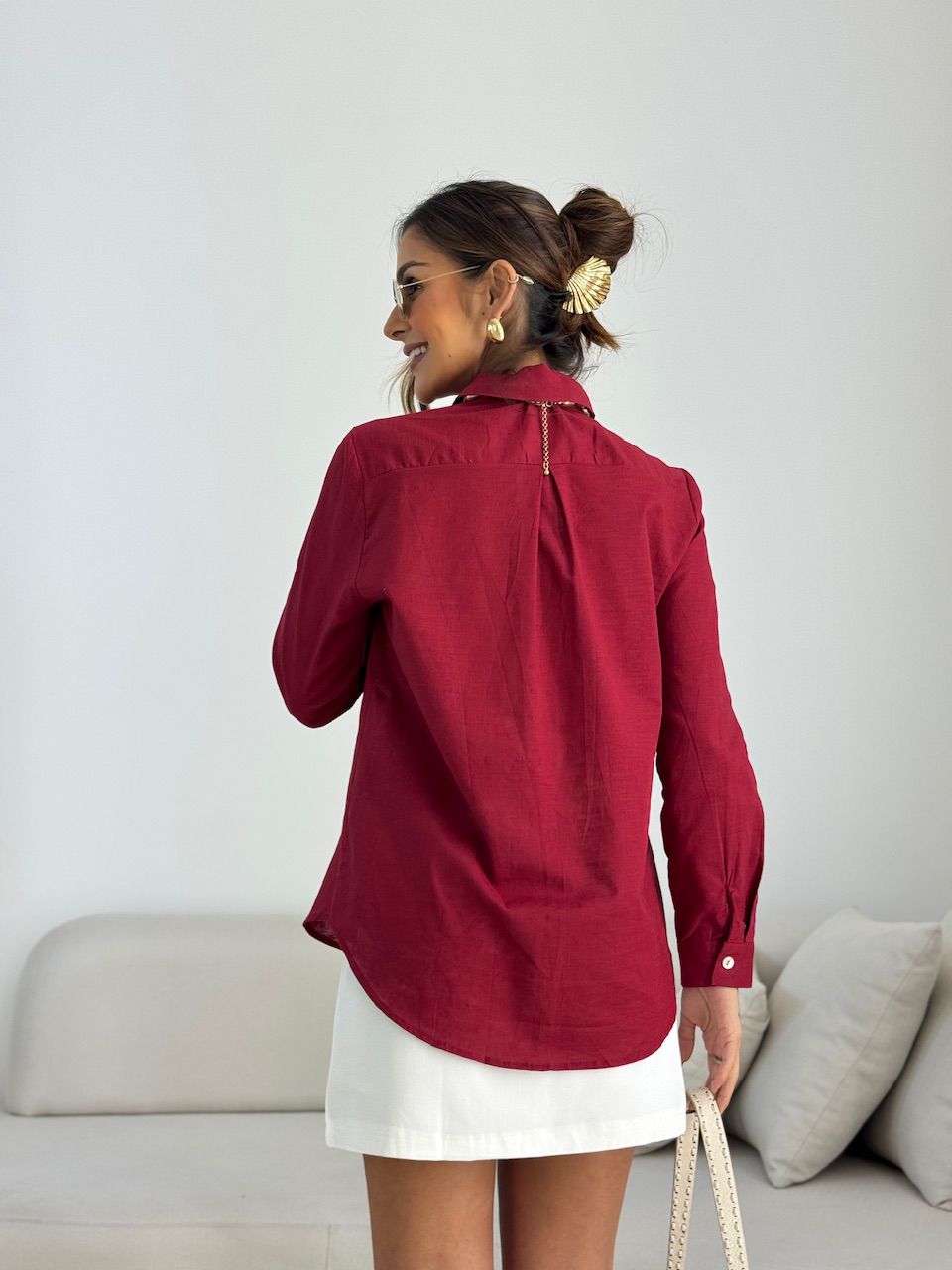 CAMISA LUCIA LISA VINHO