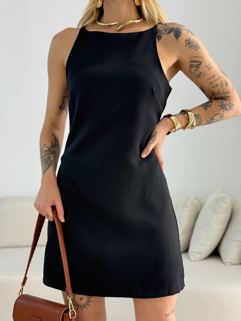VESTIDO GIULIA ALÇA PRETO