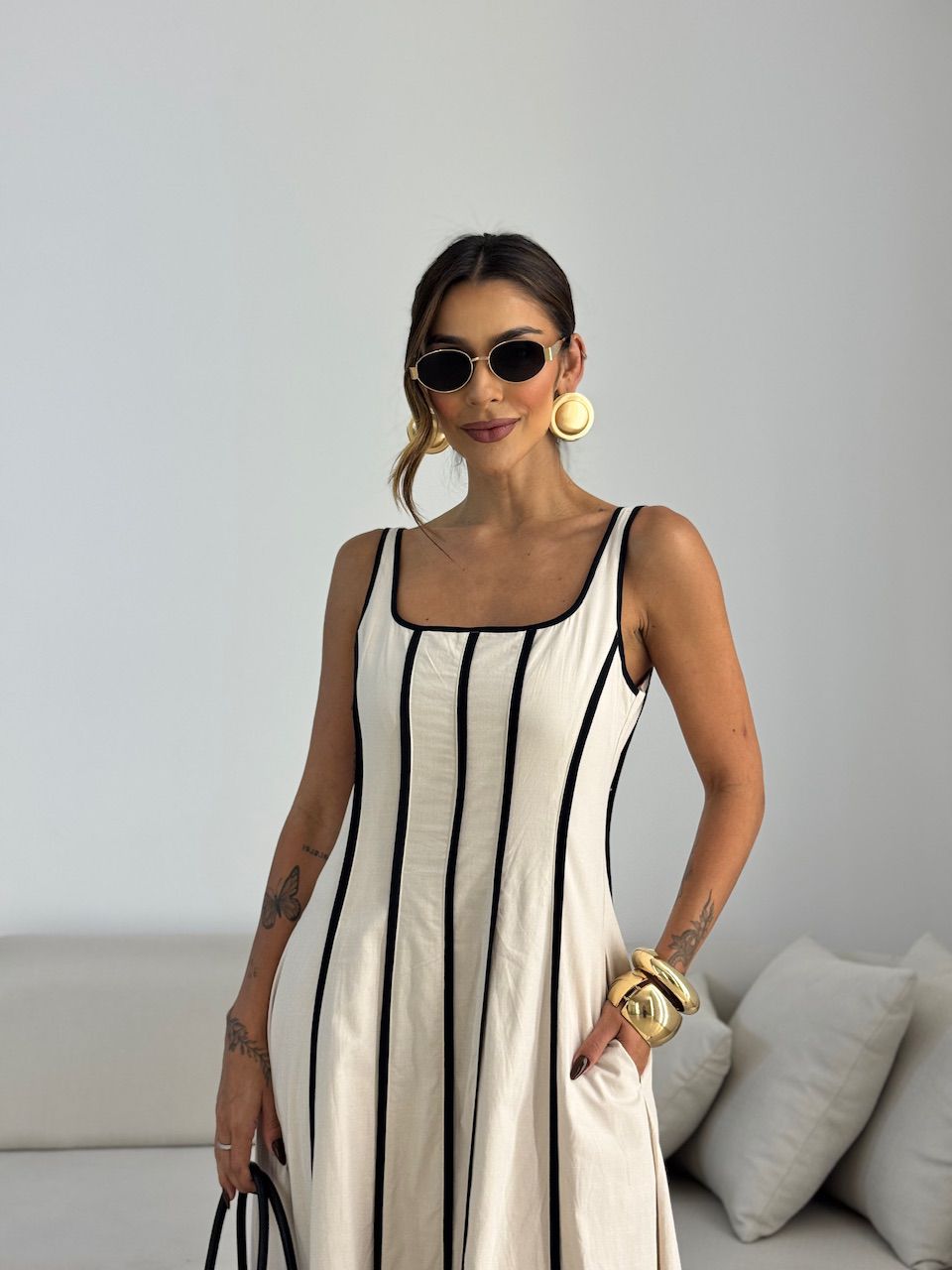 VESTIDO IVANA VIÉS AREIA