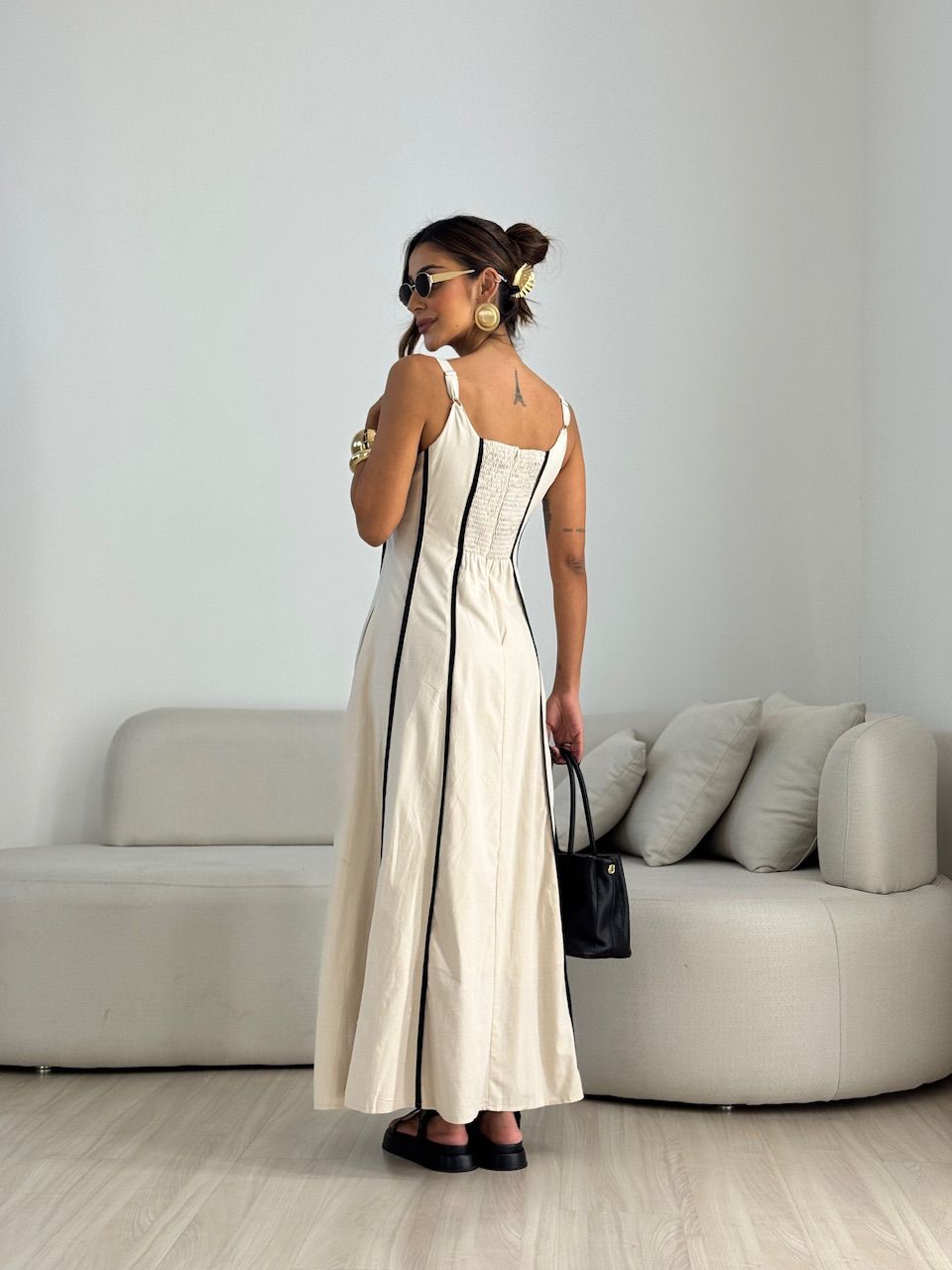 VESTIDO IVANA VIÉS AREIA