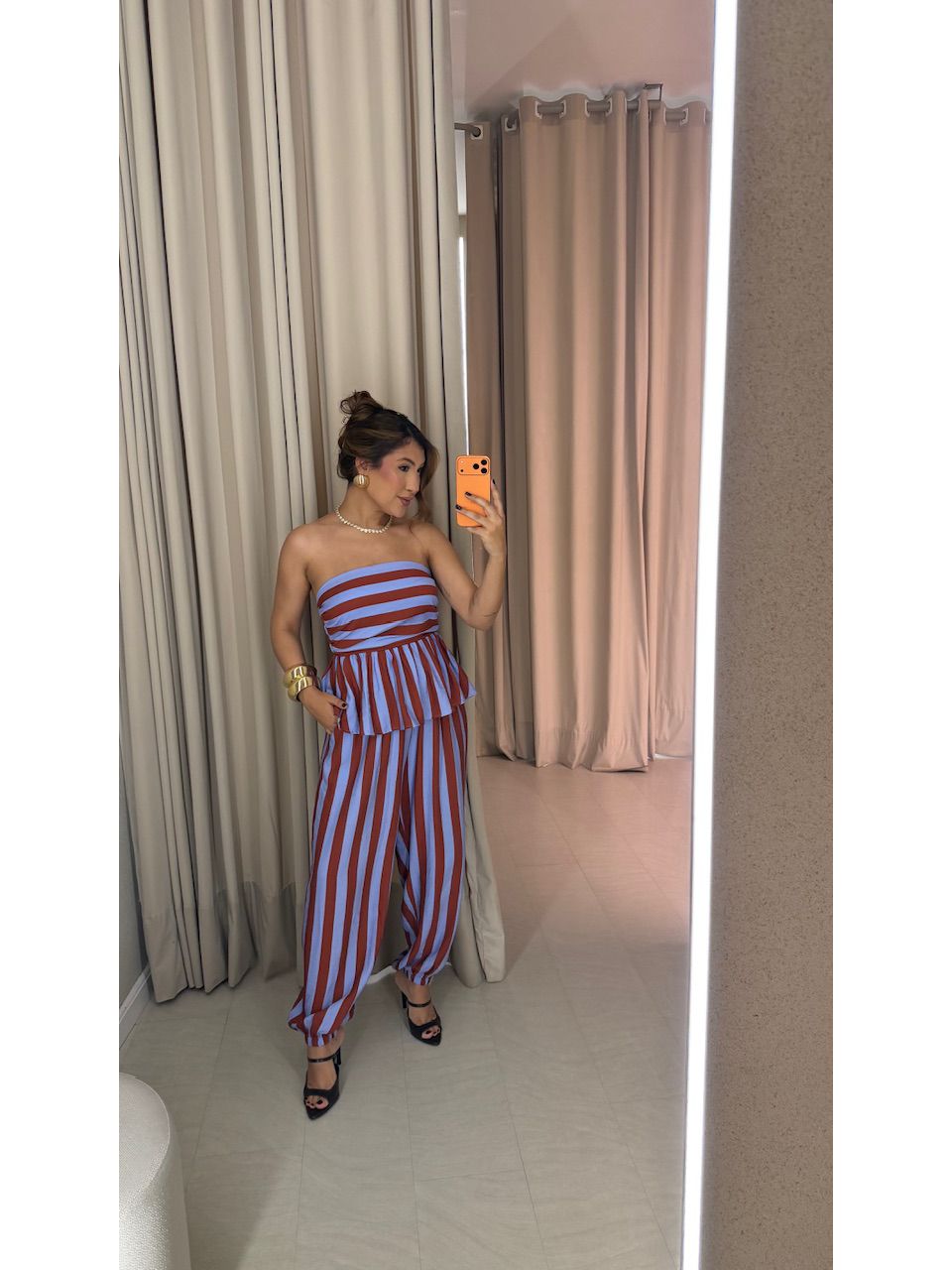 CONJUNTO CORALINE LISTRADO AZUL/VERMELHO - 0082140... - CAROLLA FERRARO
