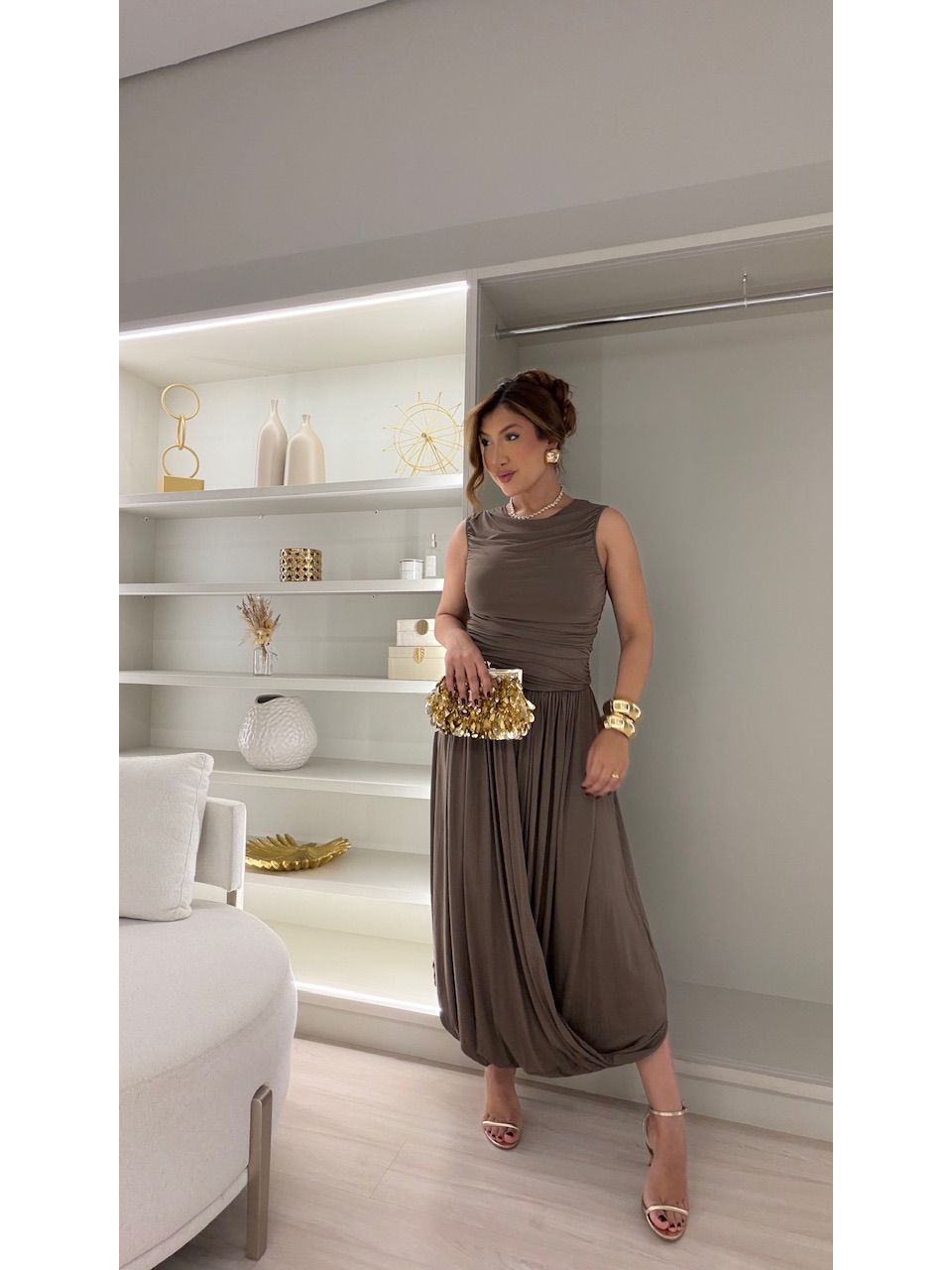 VESTIDO MÁRCIA CAVADO VERDE