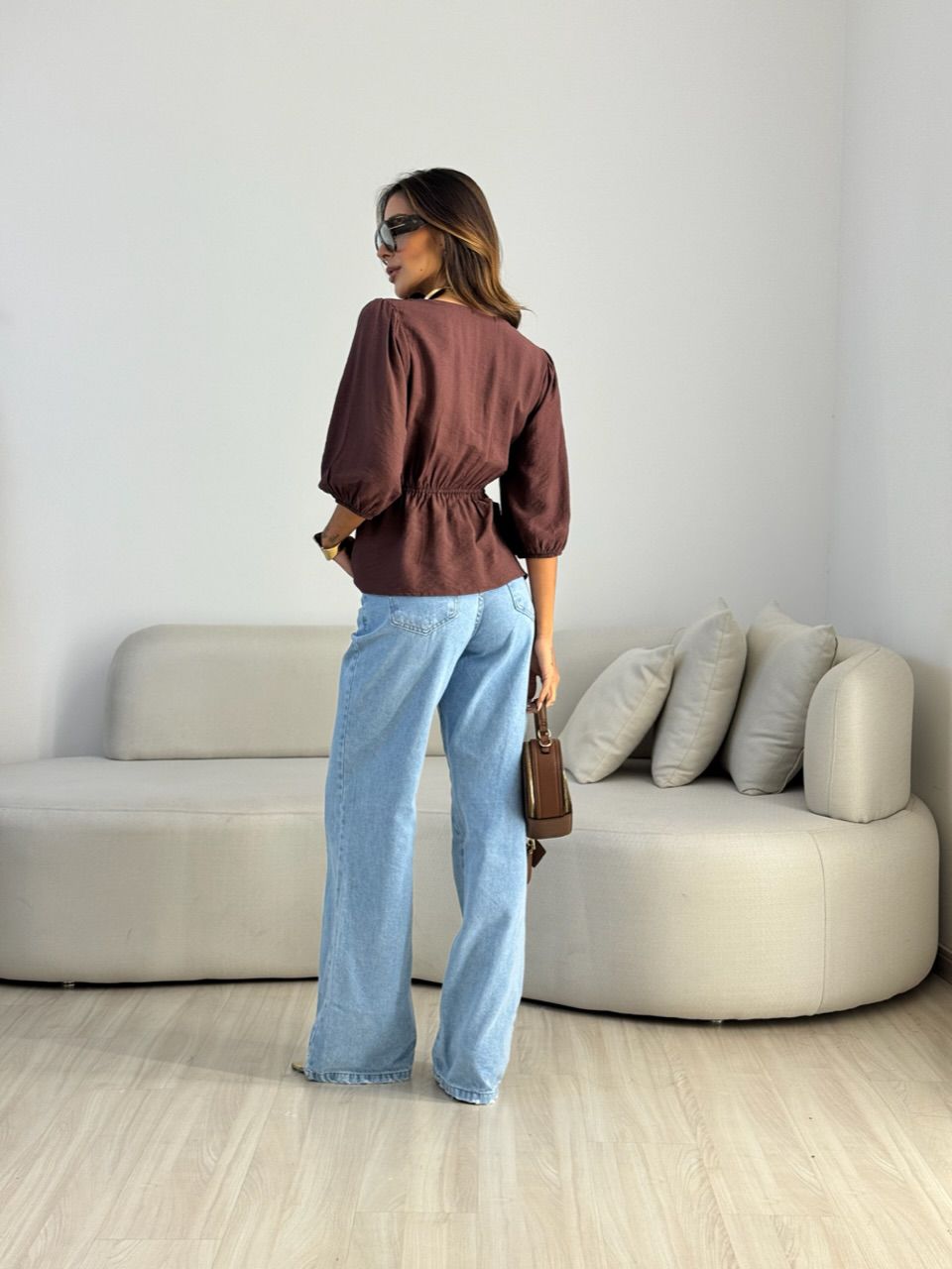 BATA ESTER MANGA MARROM