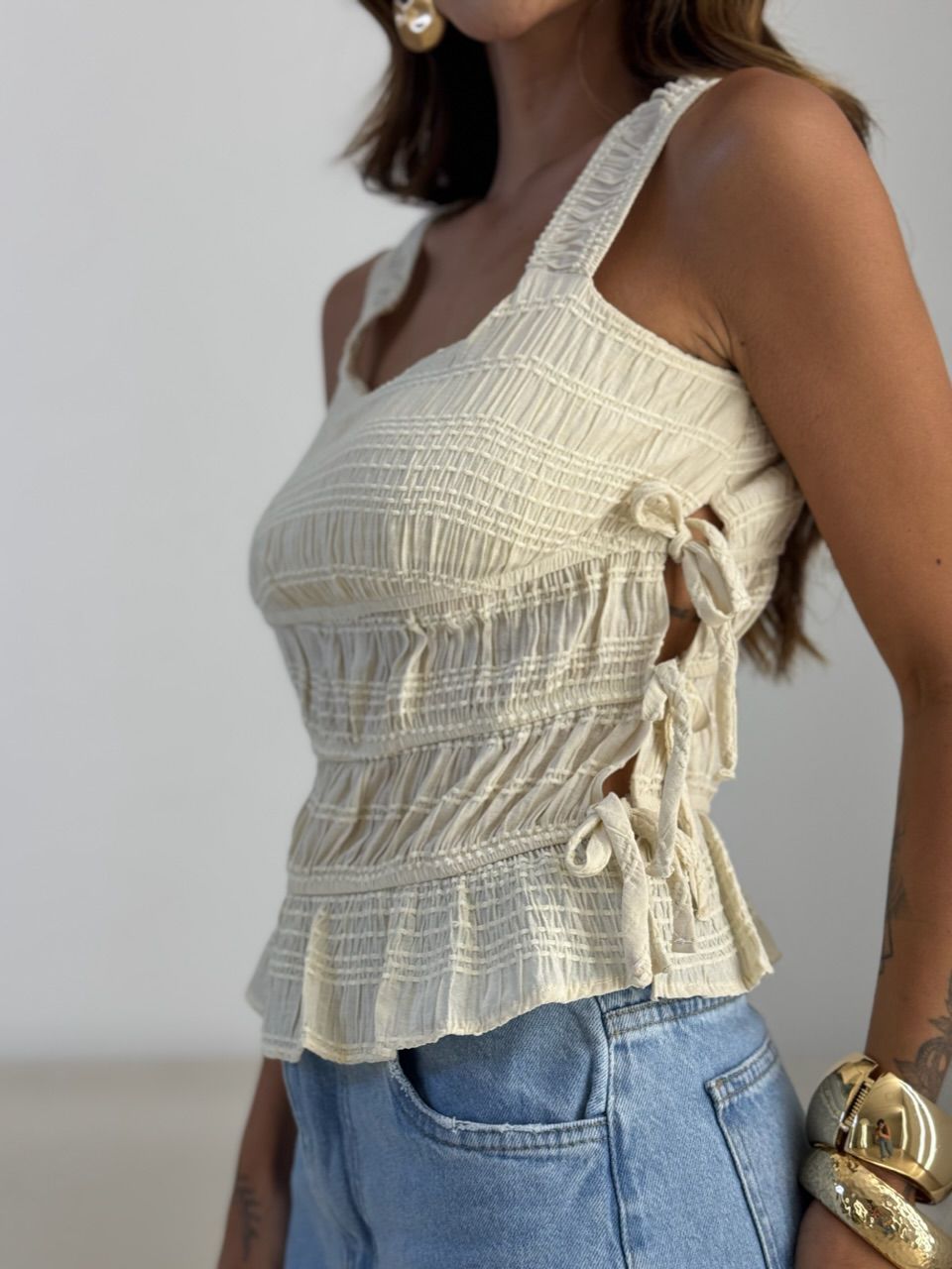 BLUSA KENIA FRANZIDA MARFIM