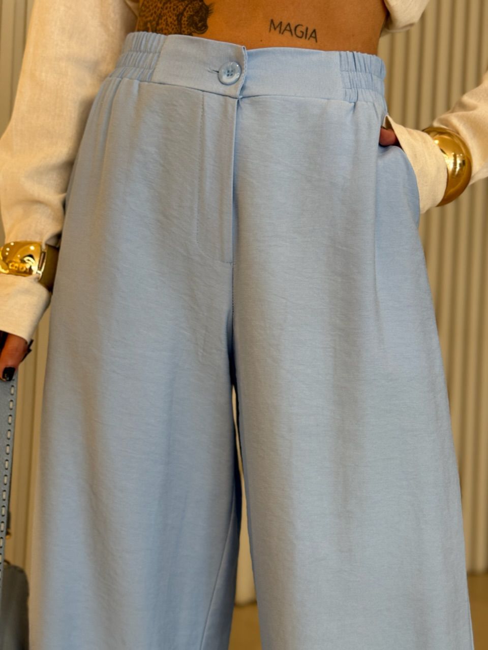 CALÇA REBECA PANTALONA azul