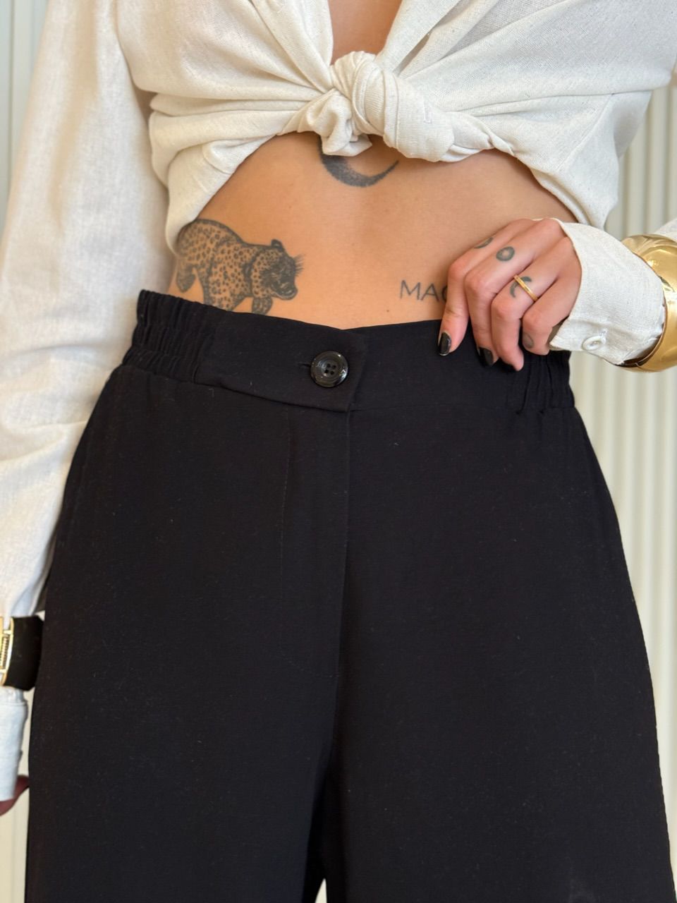 CALÇA REBECA PANTALONA Preta