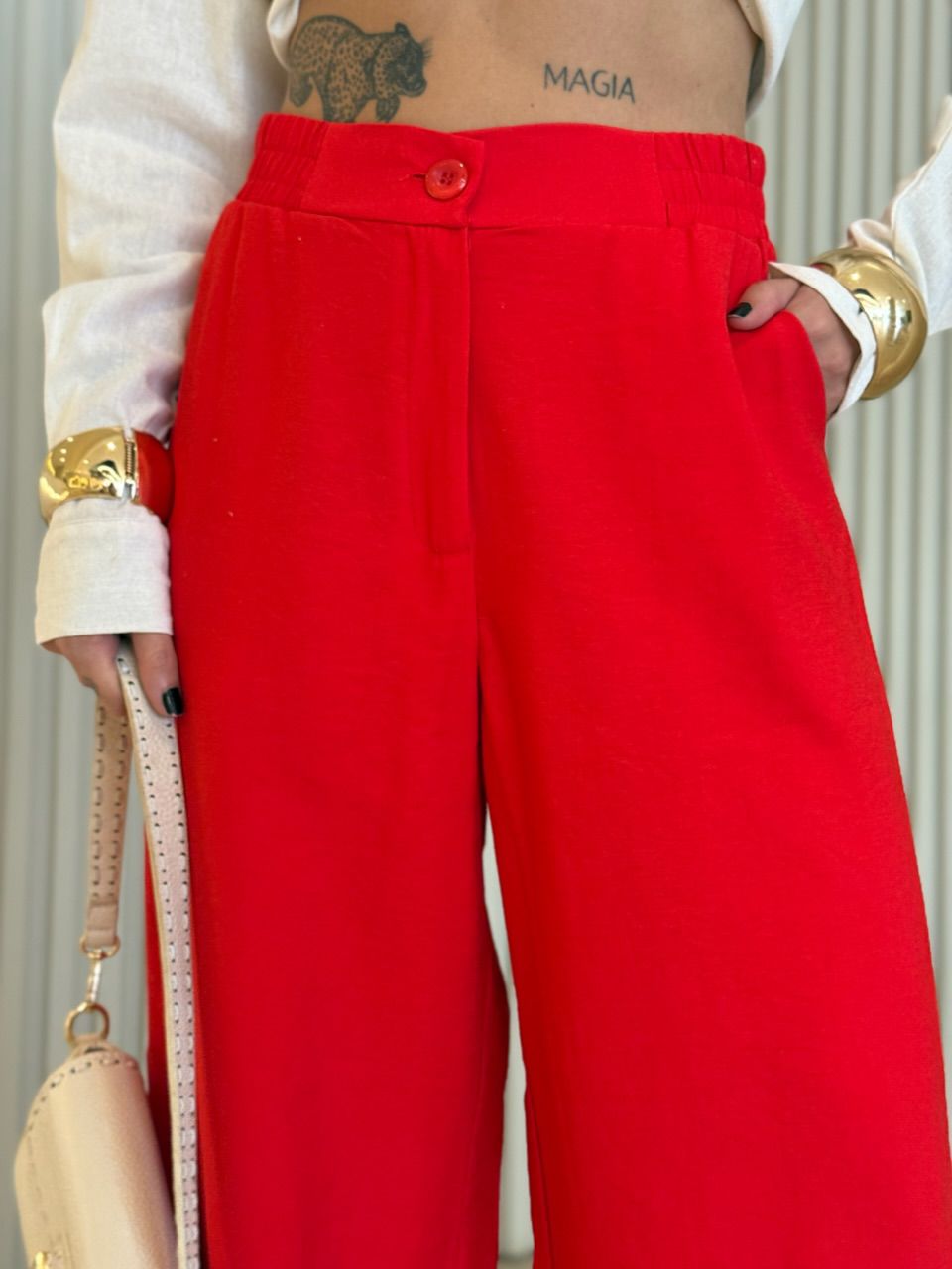 CALÇA REBECA PANTALONA vermelha