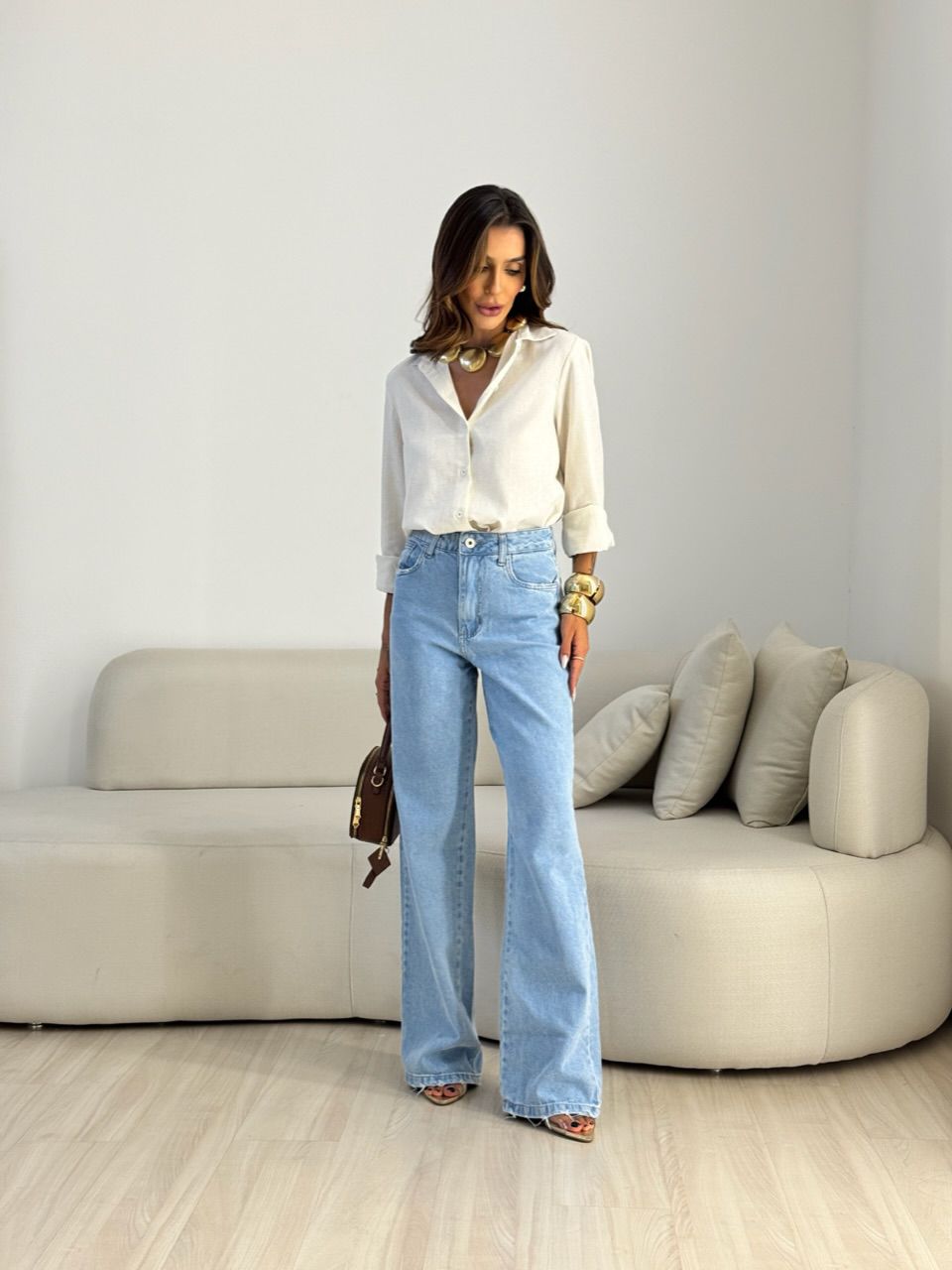 CALÇA SUELEN JEANS JEANS MÉDIO