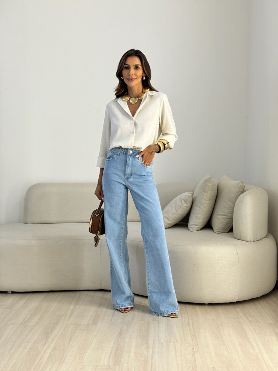 CALÇA SUELEN JEANS JEANS MÉDIO