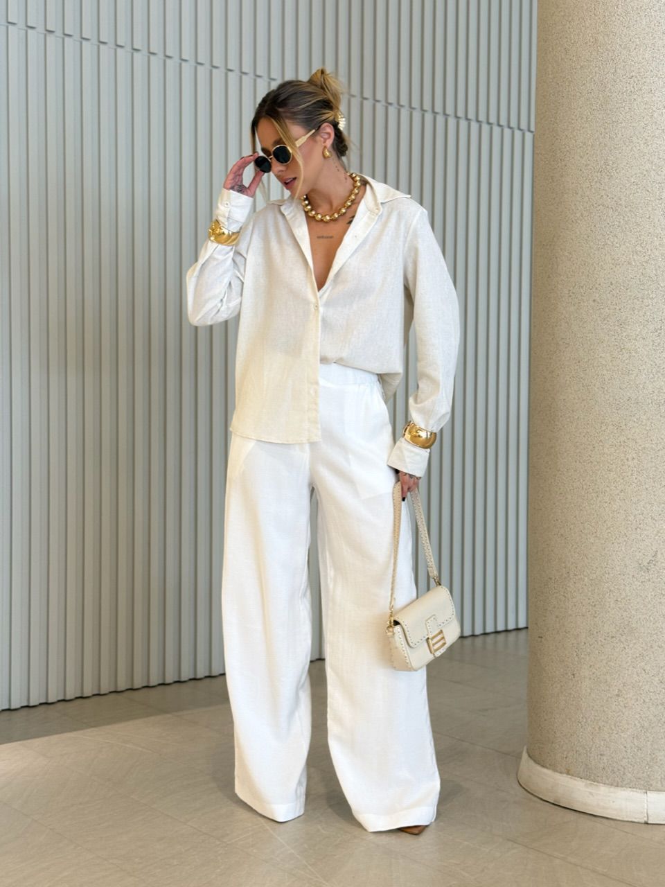 CAMISA DAFNE LINHO CRU