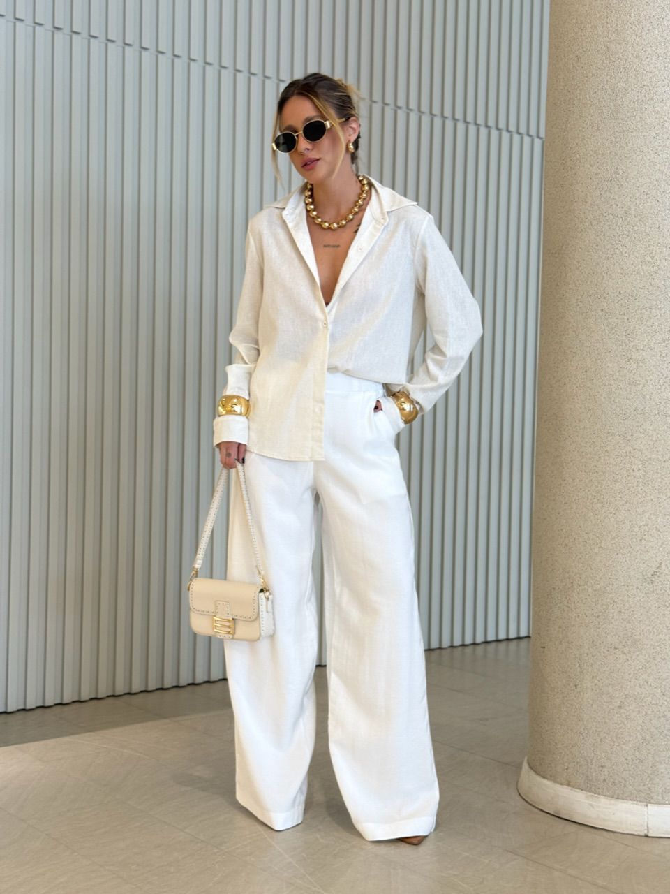 CAMISA DAFNE LINHO CRU