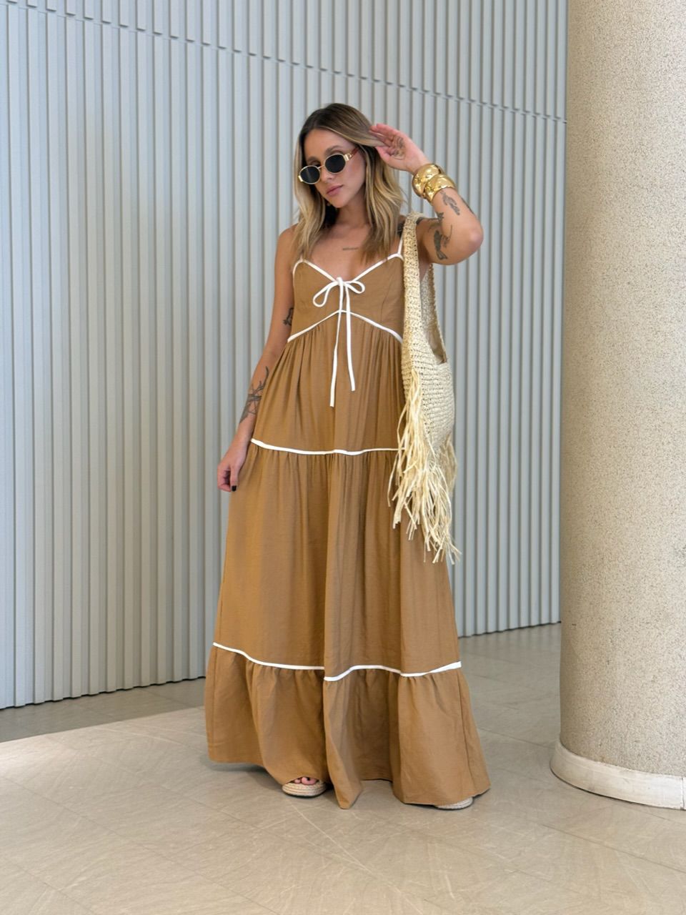 VESTIDO ANA CAROLINA ALÇA NUDE