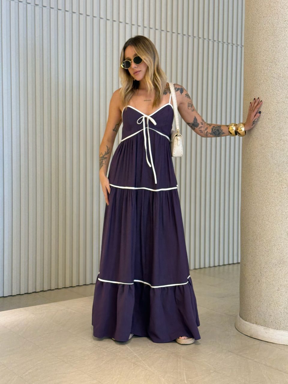 VESTIDO ANA CAROLINA ALÇA ROXO