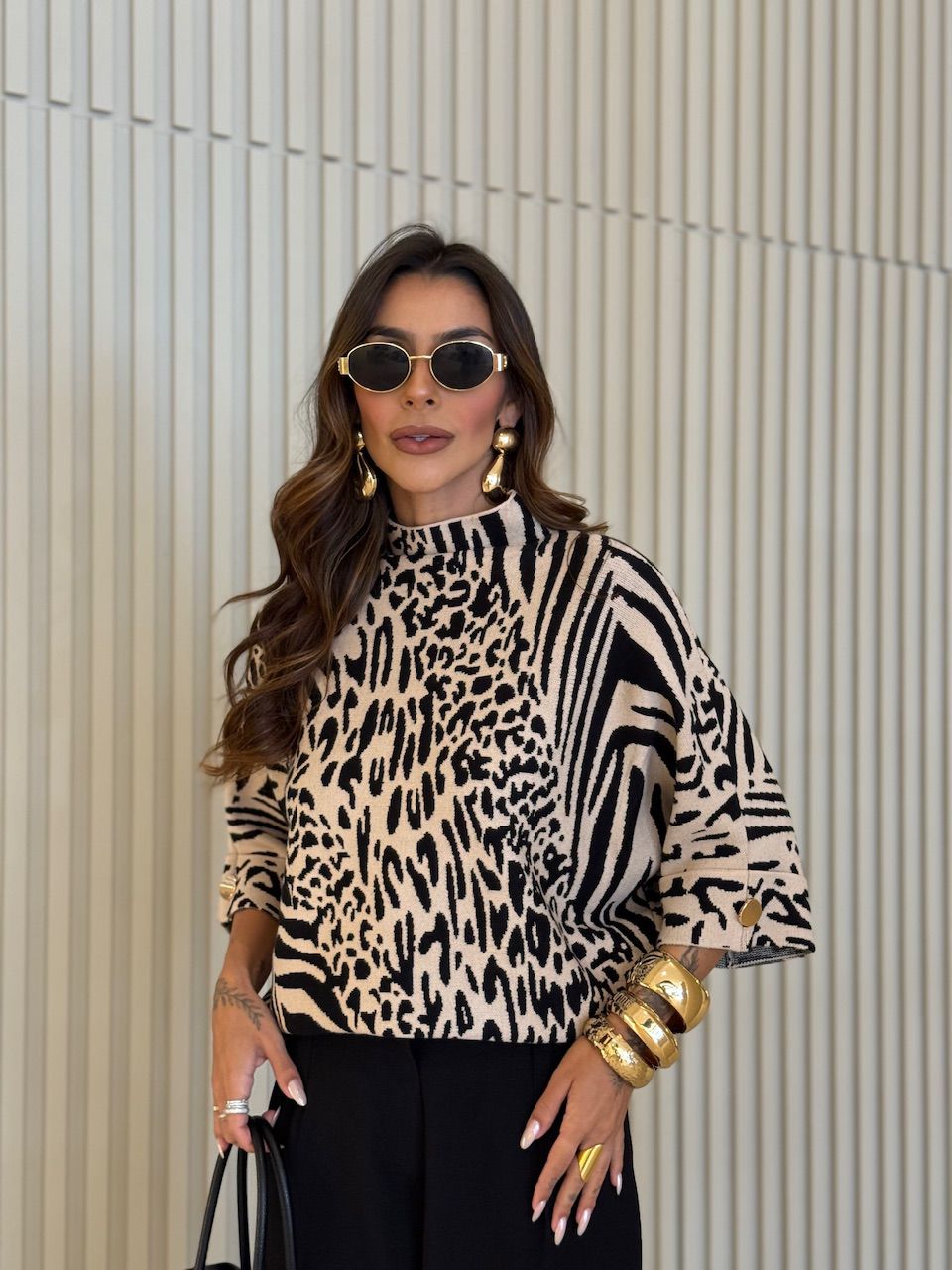 BLUSA SORAIA ANIMAL PRINT AREIA
