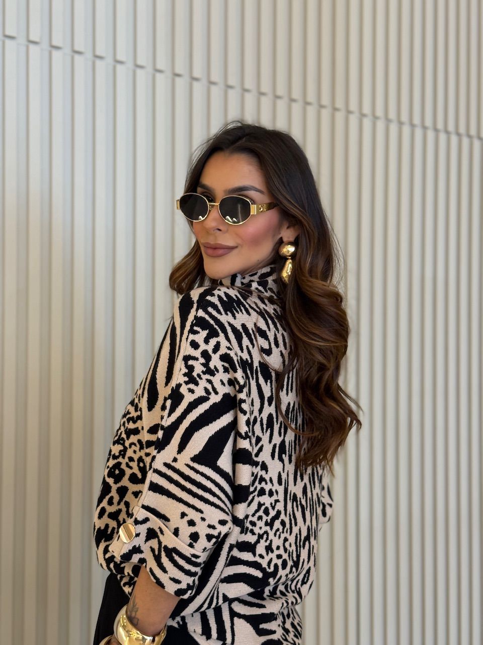 BLUSA SORAIA ANIMAL PRINT AREIA