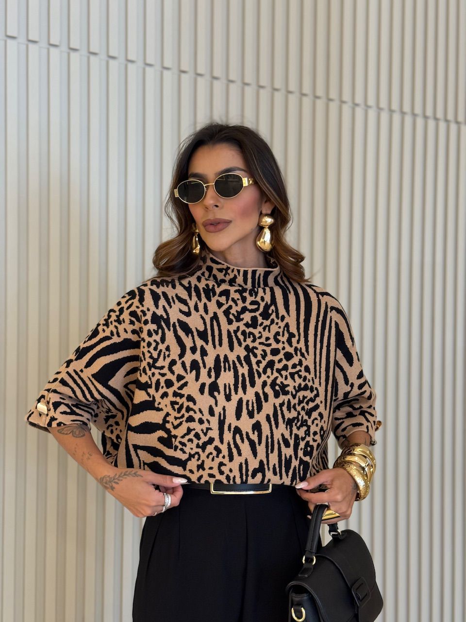 BLUSA SORAIA ANIMAL PRINT NUDE