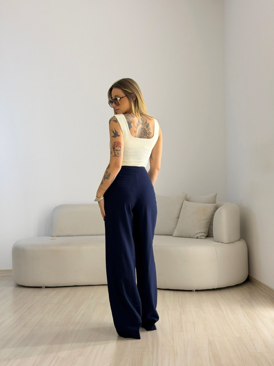 CALÇA PAOLA RETA MARINHO