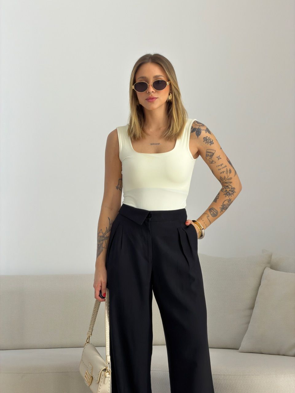 CALÇA PAOLA RETA PRETA