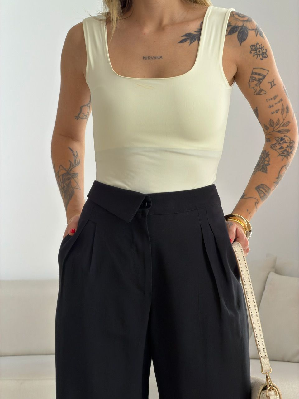 CALÇA PAOLA RETA PRETA